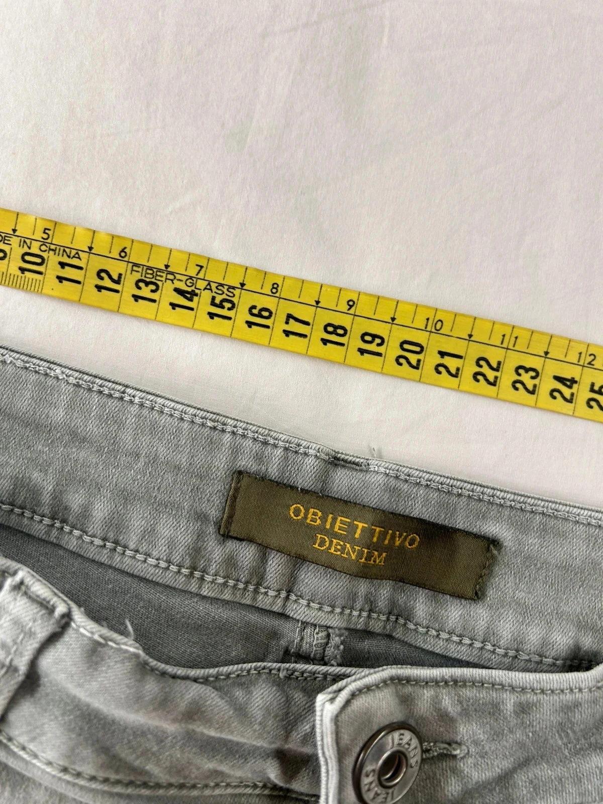 Grijze vintage obiettivo denim jeans – photo 8